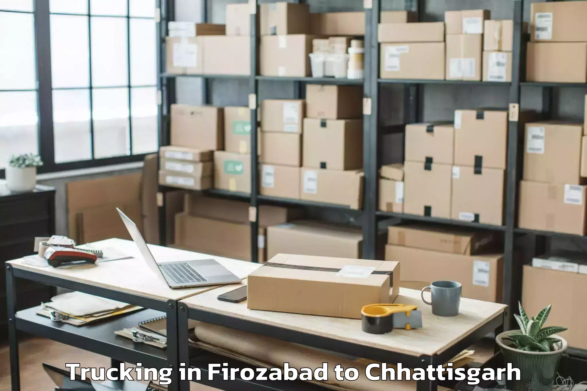 Hassle-Free Firozabad to Bhopalpattnam Trucking